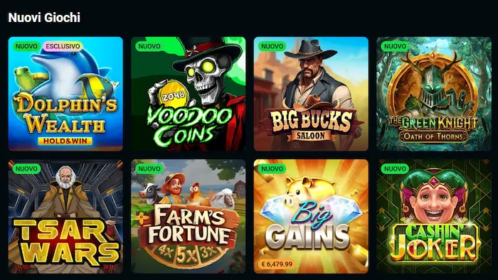 SpinsUp Casino Italia games