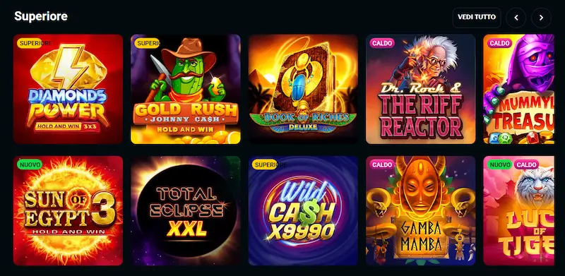 SpinsUp Casino Italia giochi